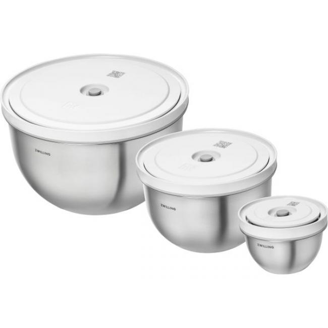 Lot de bols S/M/L / 3 pi&egrave;ces, Acier inoxydable Argent
